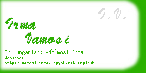 irma vamosi business card